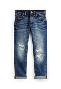 Next - DISTRESSED JEANS - Jeans Straight Leg - mid blue Miniaturebillede 1