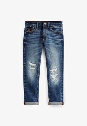 DISTRESSED JEANS - Straight leg -farkut - mid blue