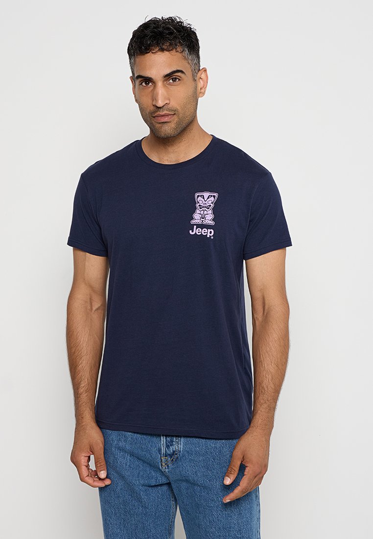 Jeep T-shirt print blauw