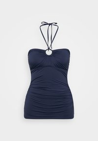 SHIRRED HALTER - Haut de bikini - new navy