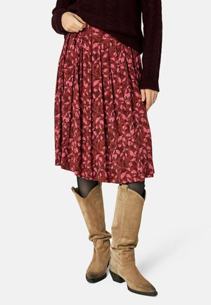 LONA - A-lijn rok - print red pink