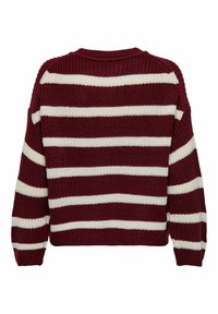 JDY JDYJUSTY STRIPE  - Strikkegenser - cabernet