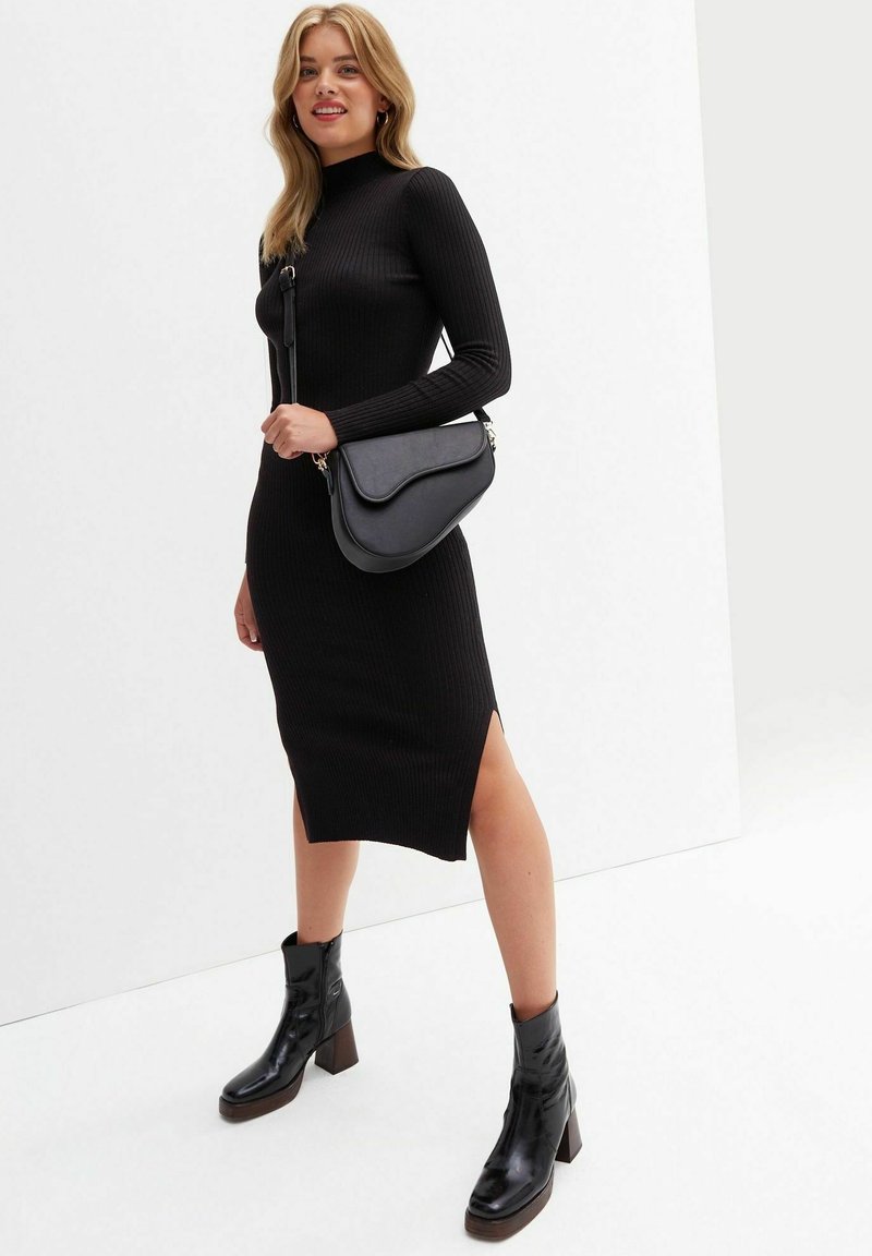 New Look Tall TALL HIGH NECK DRESS Robe pull black/noir ZALANDO.FR