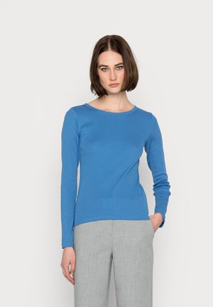 ROUNDNECK PLACED PRINT - Maglietta a manica lunga - blue steel