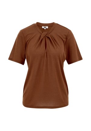 WE Fashion, T-shirt imprimé - brown