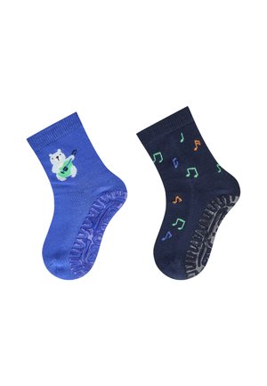 Sterntaler, FLIESEN FLITZER AIR 2ER PACK BÄR UND NOTEN MIT ANTI-RUTSCH-SOHLE - Socks - kobaltblau