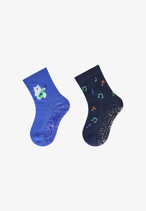 Sterntaler, FLIESEN FLITZER AIR 2ER PACK BÄR UND NOTEN MIT ANTI-RUTSCH-SOHLE - Socks - kobaltblau
