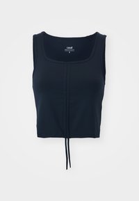 CREASE SLEEVELESS CROP - Top - black