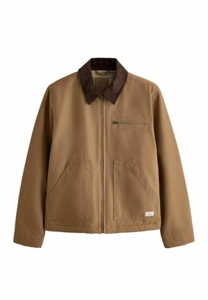 Next, REGULAR FIT - SHOWER RESISTANT CANVAS BORG LINED WORKER JACKET - Übergangsjacke - tan brown