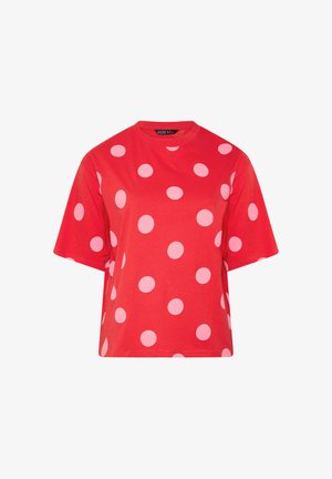 Yours Clothing, PLUS SIZE CASUAL TOPS - T-shirt print - red