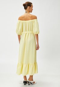 Koton OFF THE SHOULDER BELTED - Vestido largo - yellow