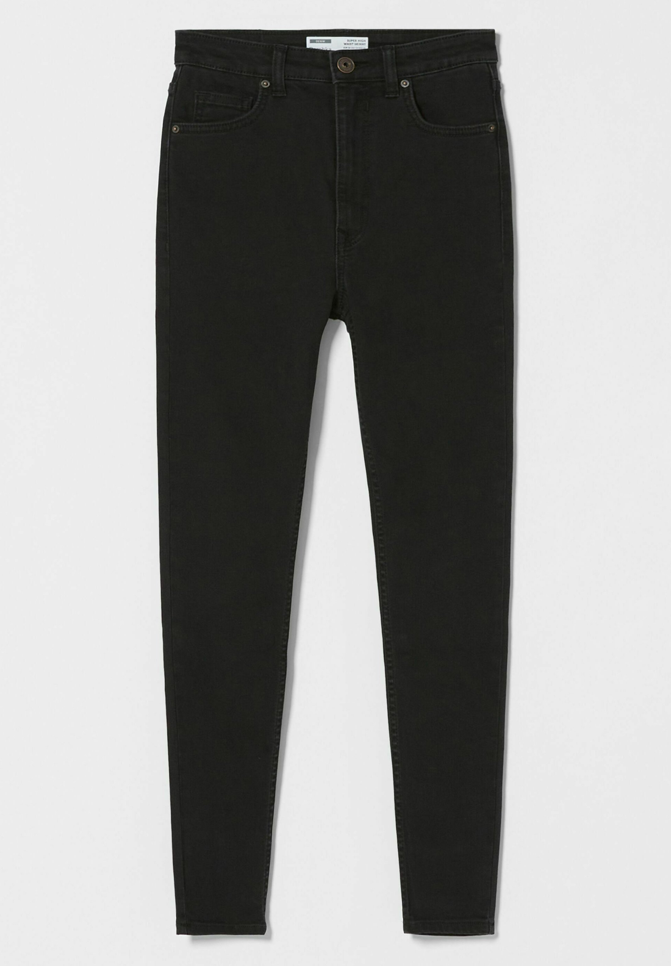 Bershka SUPER HIGH WAIST - Jeans Skinny Fit - black/nero - Zalando