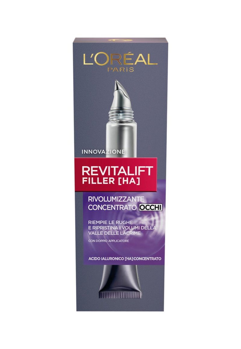 L'Oréal Paris - CONTORNO OCCHI REVITALIFT FILLER, AZIONE ANTIRUGHE RIVOLUMIZZANTE CON ACIDO IALURONICO CONCENTRATO, 15 ML - Cura degli occhi, Ingrandire