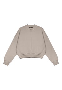 YANA OVERSIZED JACKET - Sweat zippé - washed dark stone