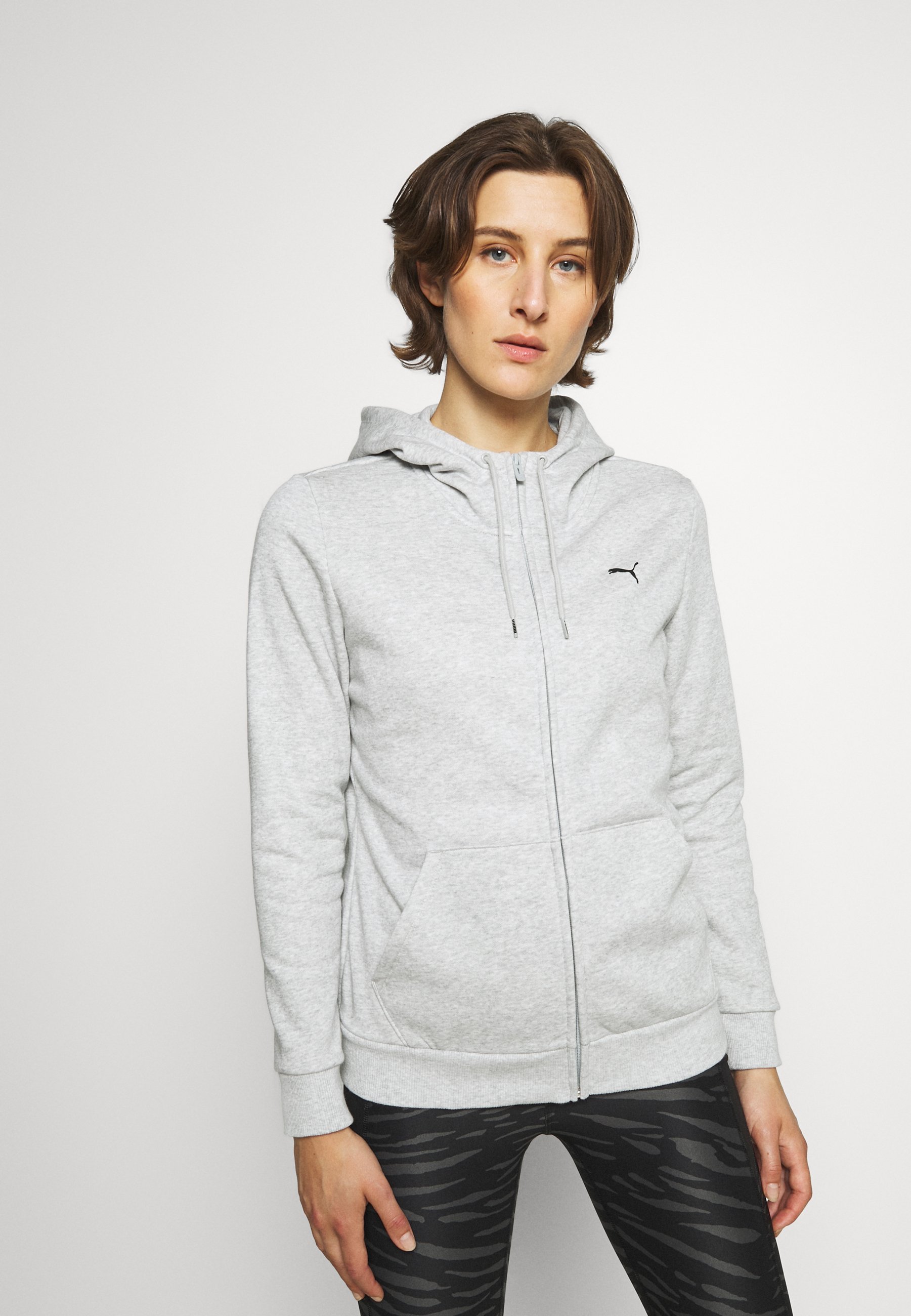 grey puma zip up hoodie