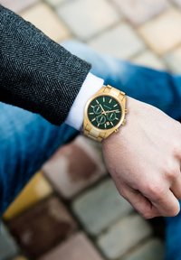 Chronografické hodinky - gelbgold - coloured