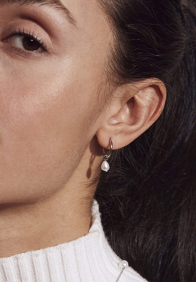 EDBLAD PEARL HOOPS - Naušnice - steel