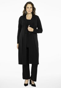 YOEK Halflange jas - black