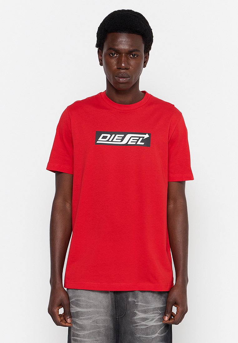 Diesel T-shirt print rood