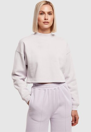 Urban Classics OVERSIZED HIGH NECK CREW - Športni pulover - softlilac