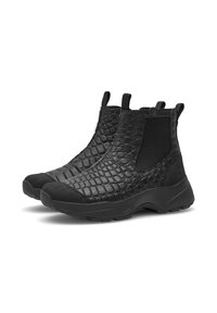 Woden Botines con plataforma - black