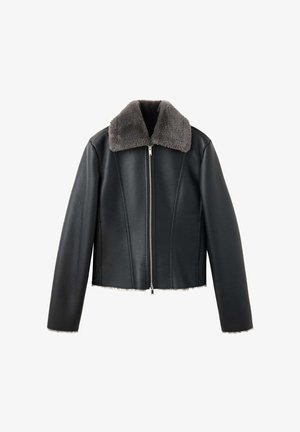 Mango, ADULT - Veste en similicuir - black