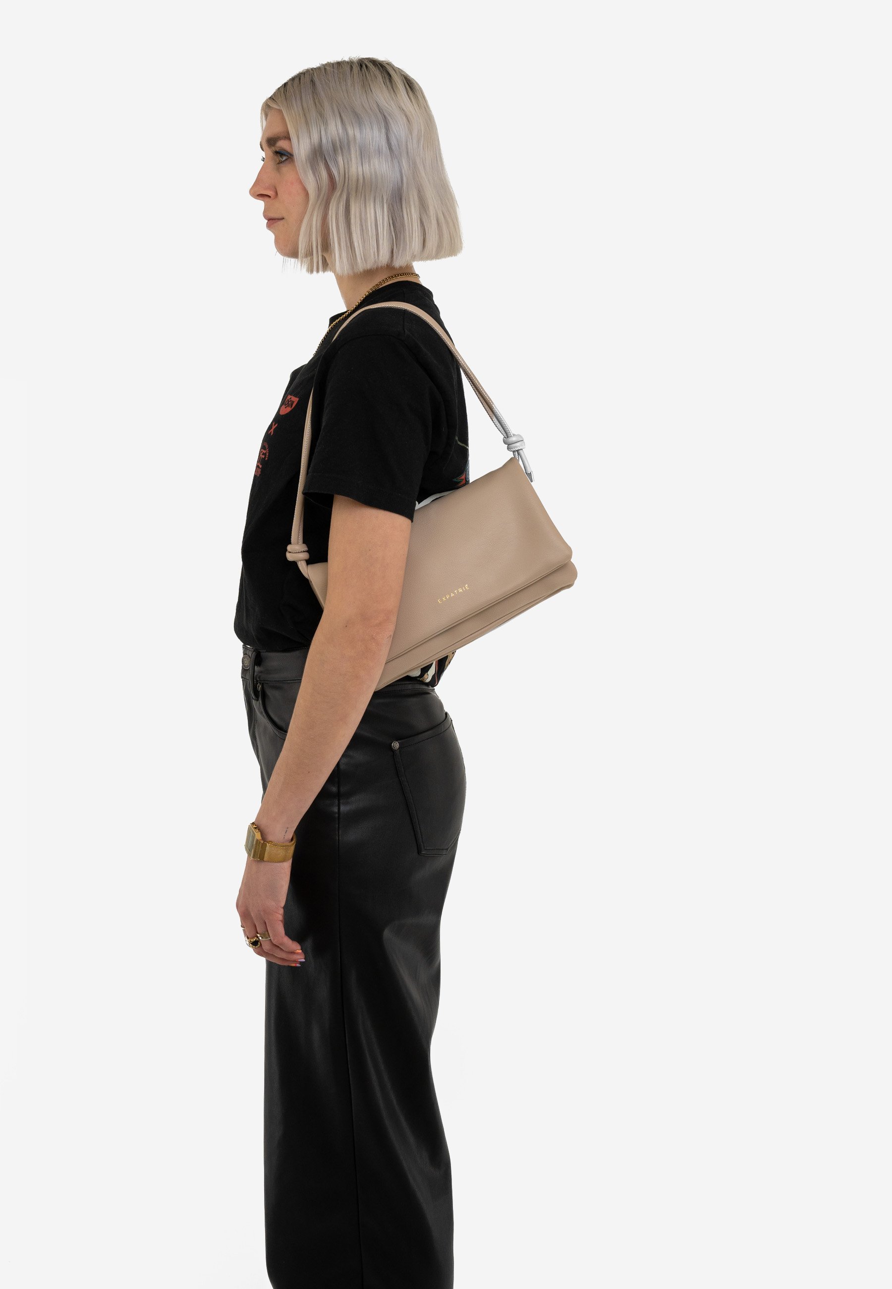 Expatrié Schoudertas dames - Juliette - Stijlvolle clutch voor bruiloft, feest en vrije tijd - 2 in 1 kleine handtas - crossbody tas voor vrouwen - in lengte verstelbare schouderriem, Pale Green