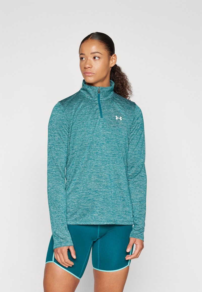 Under Armour TECH TWIST - Langarmshirt - hydro teal/white
