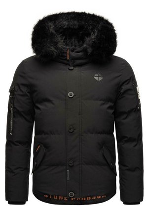 Winterjacke - mottled black