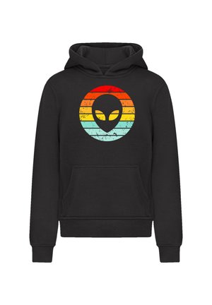 ALIEN GESICHT RETRO SUNSET - Hoodie - schwarz