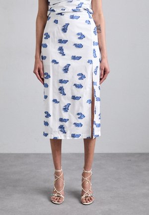 SAMAR - Pencil skirt - blue bouquet