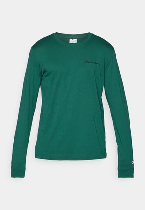 Champion ICONS CONTRAST CREWNECK LONG SLEEVE  - Camiseta de manga larga - dark green