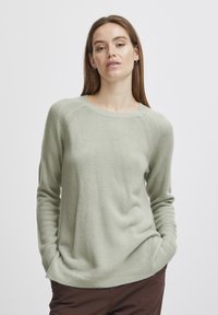 b.young - BYMALEA SLIT  - Pullover - frosty green Image miniature 1