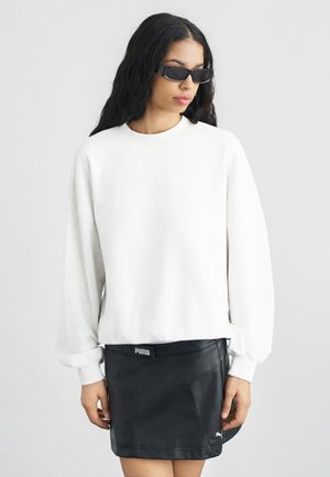 WARDROBE BOXY CREW - Collegepaita - white glow heather
