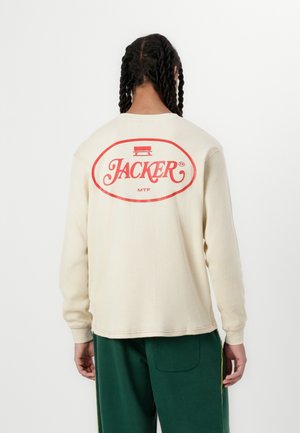 STAMP WAFFLE LONG SLEEVES UNISEX - Long sleeved top - beige