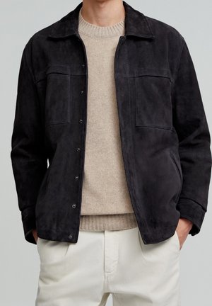 Leren jas - dark blue