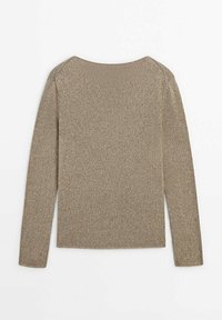 Massimo Dutti Stickad tröja - light brown