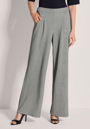 BUNDFALTEN PETITE - Trousers - black   off-white