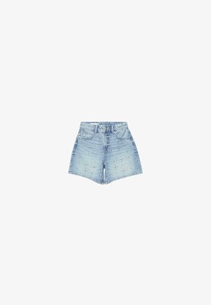 Stradivarius, Denimové šortky - mottled royal blue