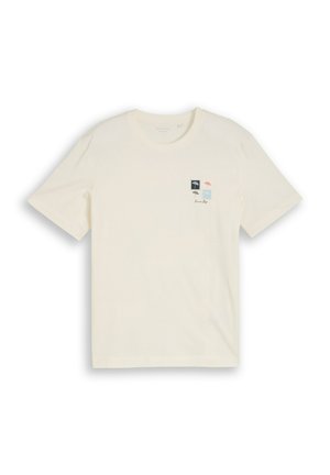 TOM TAILOR, T-SHIRT MIT PRINT - T-shirt print - gardenia white