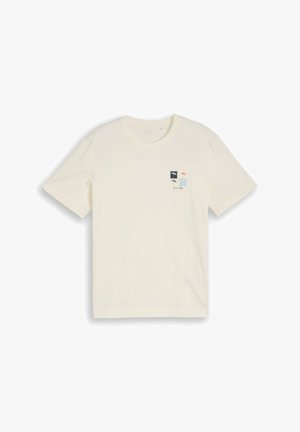 TOM TAILOR, T-SHIRT MIT PRINT - T-shirt print - gardenia white