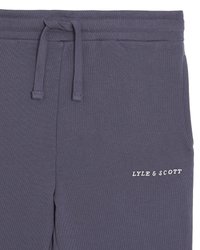 Lilla joggebukser med elastisk midje og justerbar snor. Har en liten hvit "LYLE & SCOTT"-logo på siden.
