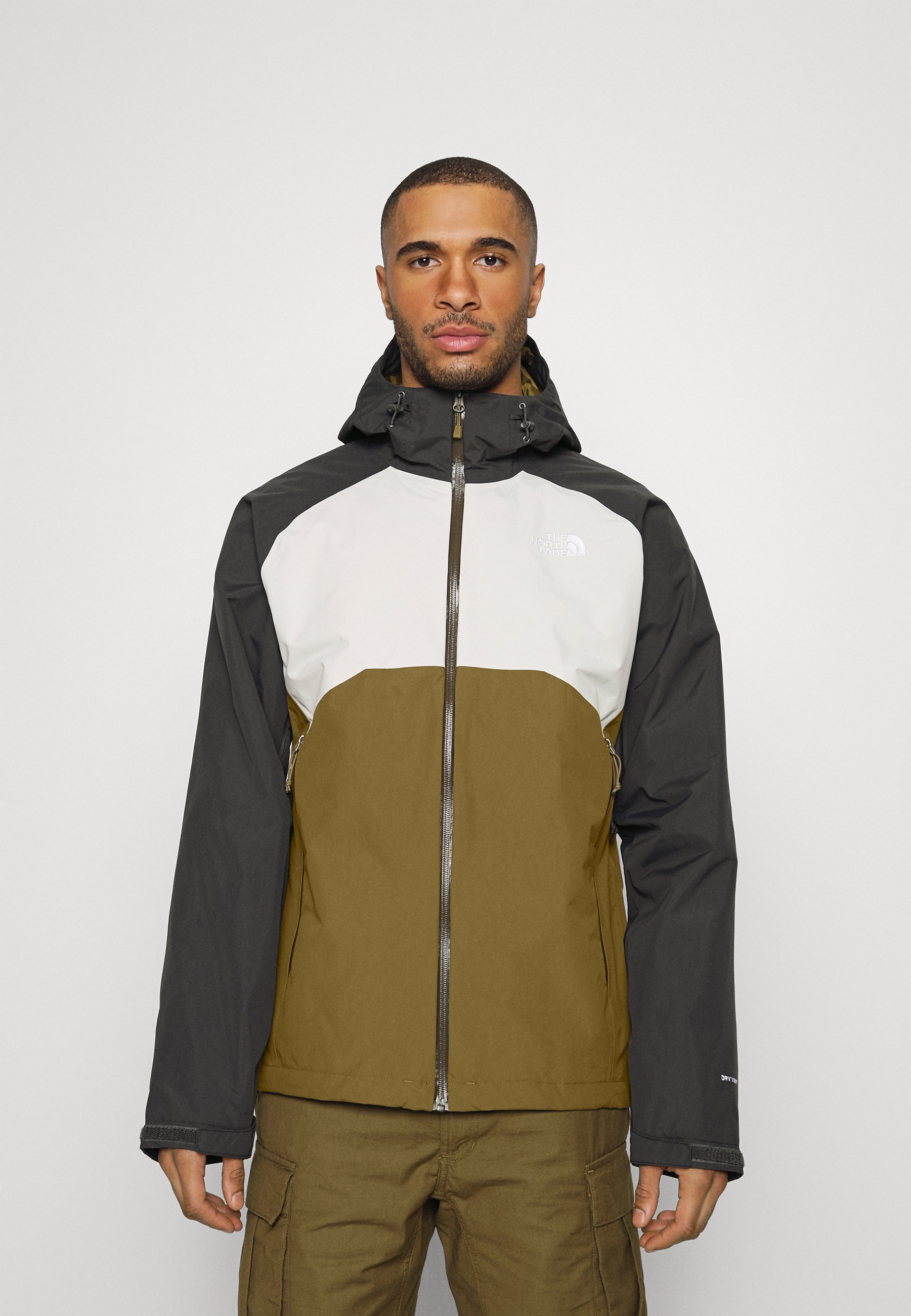 The North Face Men's Stratos Hooded WP Jacket (Summit Gold/TNF Black
