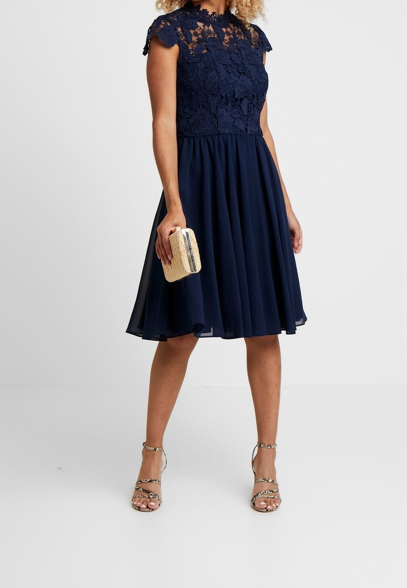 Chi Chi London Petite Cocktail dress / Party dress - dark blue -  (Pre-owned) - Zalando.ie