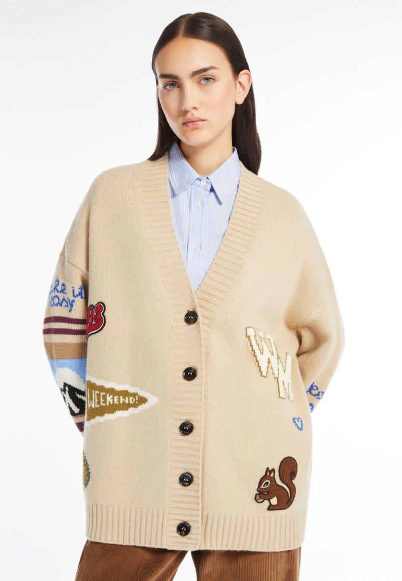 WEEKEND MaxMara Cardigan - sand - Zalando