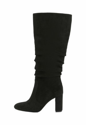 REGULAR FIT-RUCHED BLOCK HEEL - Cizme - black