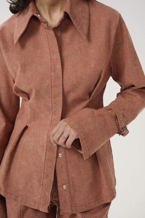 OPA - Button-down blouse - rose powder4