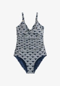 Valitud, navy white fan print