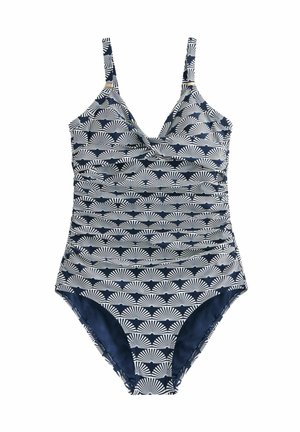 ENHANCING  - Plavky - navy white fan print