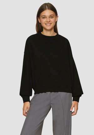 LOCKERES ÜBERSCHNITTENER SCHULTER - Sweatshirt - schwarz